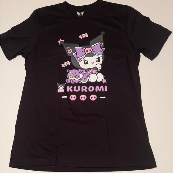 NWOT Sanrio Kuromi T-Shirt Jiraikei GAL Fashion Black Size Large - Picture 1 of 4